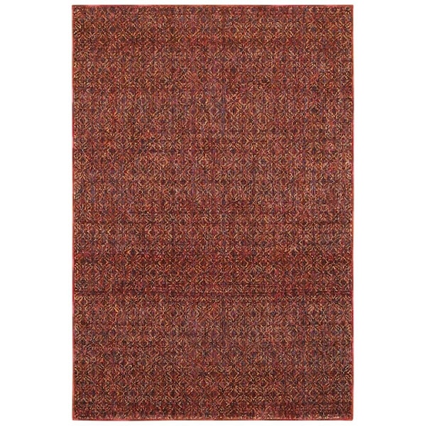 Oriental Weavers 8 ft. 6 in. x 11 ft. 7 in. Atlas Casual Area Rug, Red A8048K260370ST - main